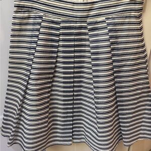 J.Crew Navy and White Striped Skirt